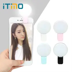 ITimo светодиодный индикатор Flash Light для iPhone IOS Android Портативный 3 регулируемый уровень яркость оригинальные светильники USB перезаряжаемые мини