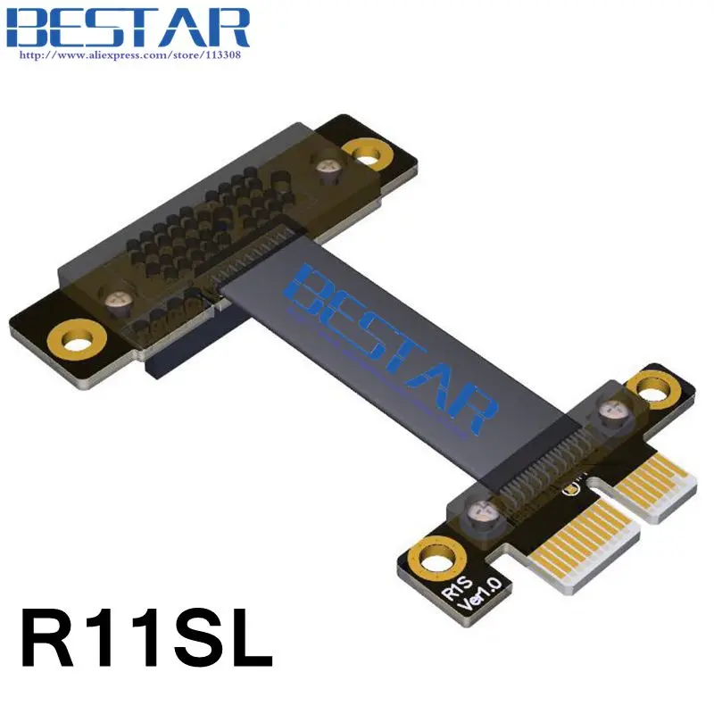 PCI Express Gen3 8G/bps Flex Relocate Cable 1ft 2ft PCI-E 1X to 1x Slot Riser Card Extender Extension Ribbon 10cm 20cm 30cm 60cm