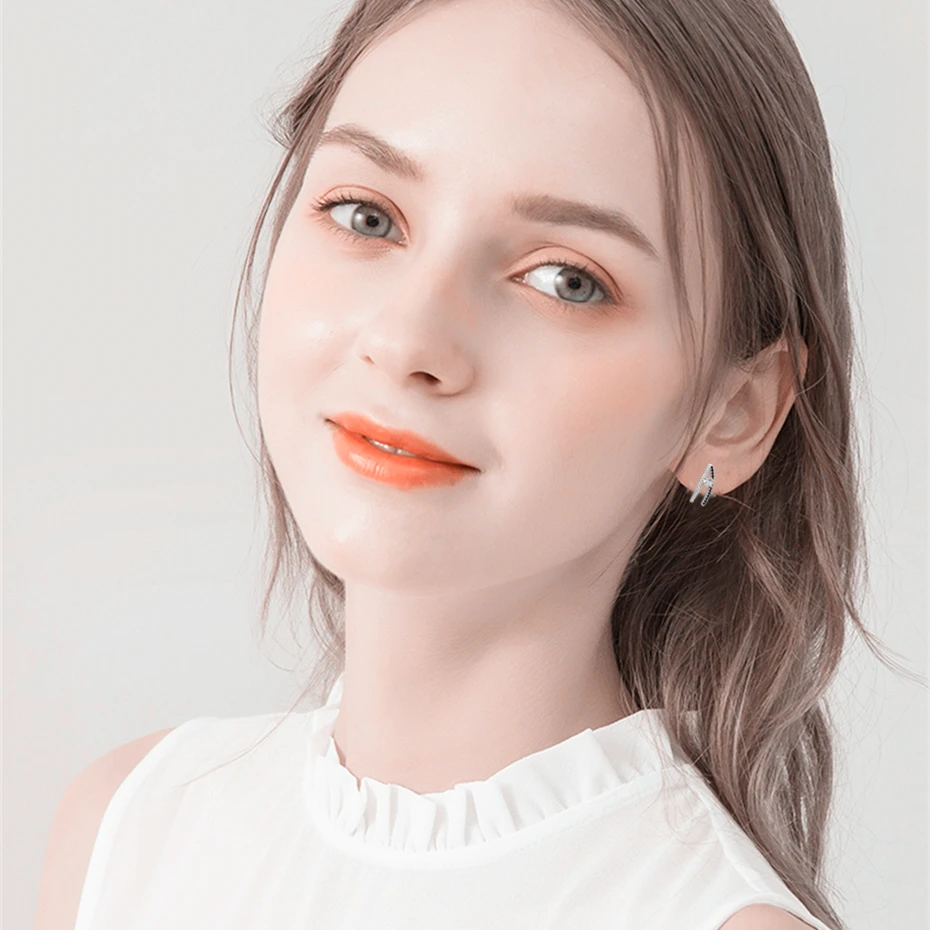 Женские серьги гвоздики из серебра 925 пробы с черной шпинелью|stud earrings|earrings forearrings