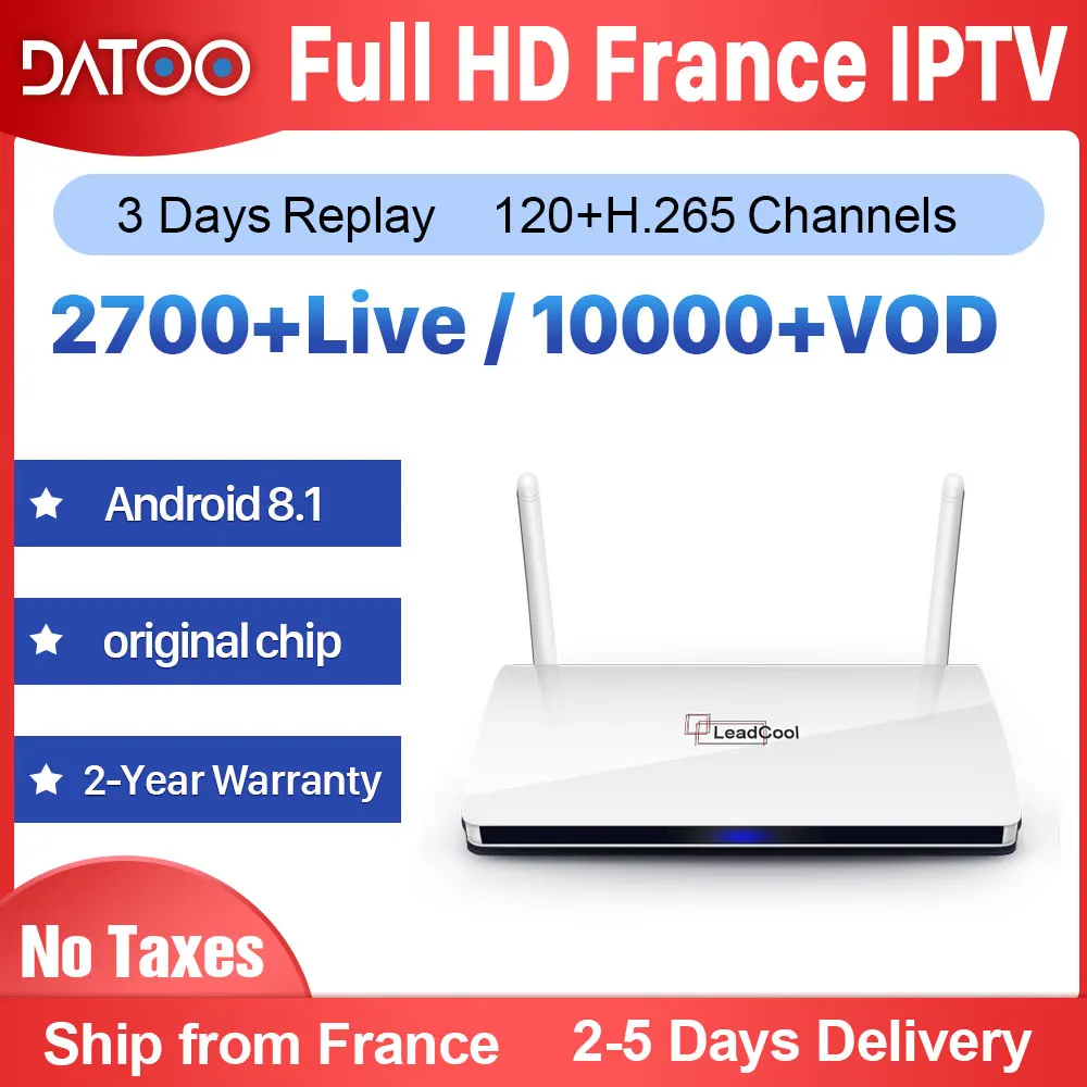 Leadcool IPTV France Italy Arabic Protugal Android 8.1 1G+8G/2G+16G DATOO IPTV France Arabic Italy IP TV Spain Turkey IPTV Box