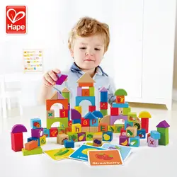 HAPE 120 шт. фрукты и овощи строительные блоки деревянные развивающие мозг просвещение детские игрушки игры Рождественский подарок