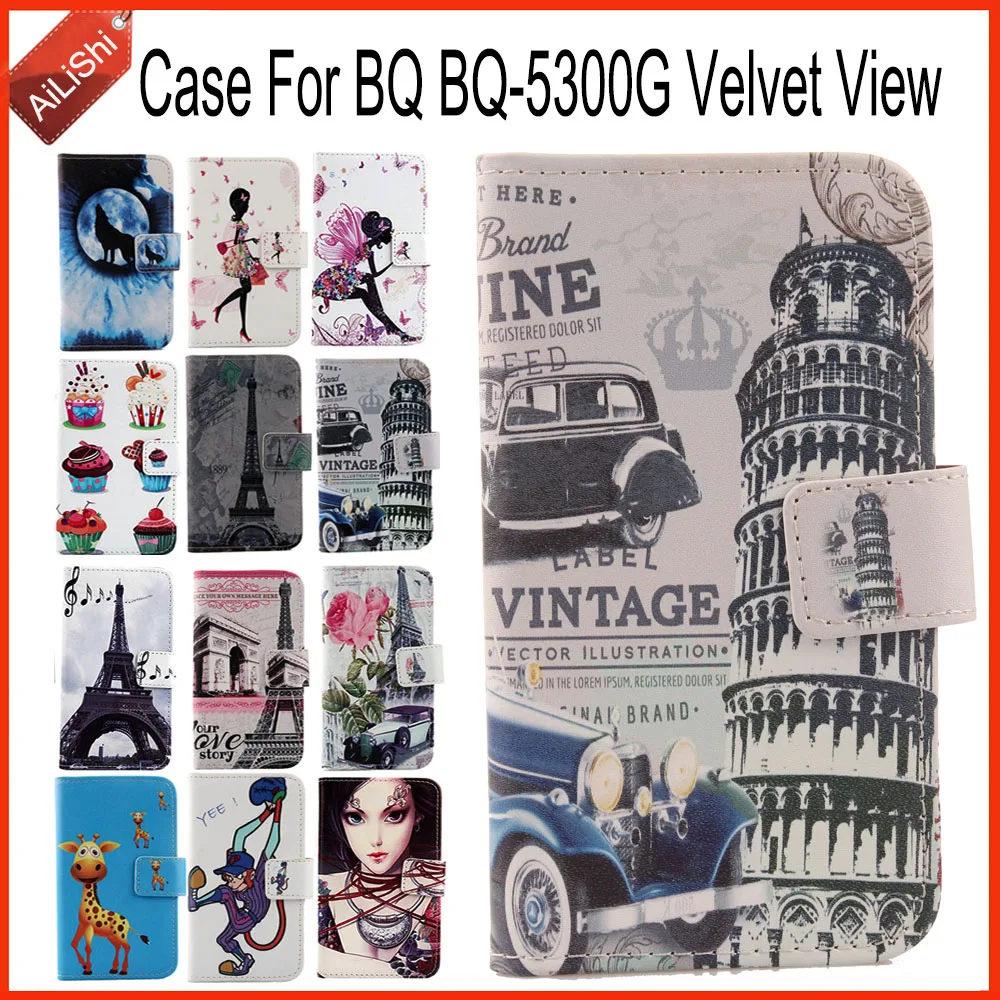 

AiLiShi Case For BQ BQ-5300G Velvet View PU Flip Painted BQ 5300G Leather Case Exclusive 100% Special Phone Cover Skin+Tracking
