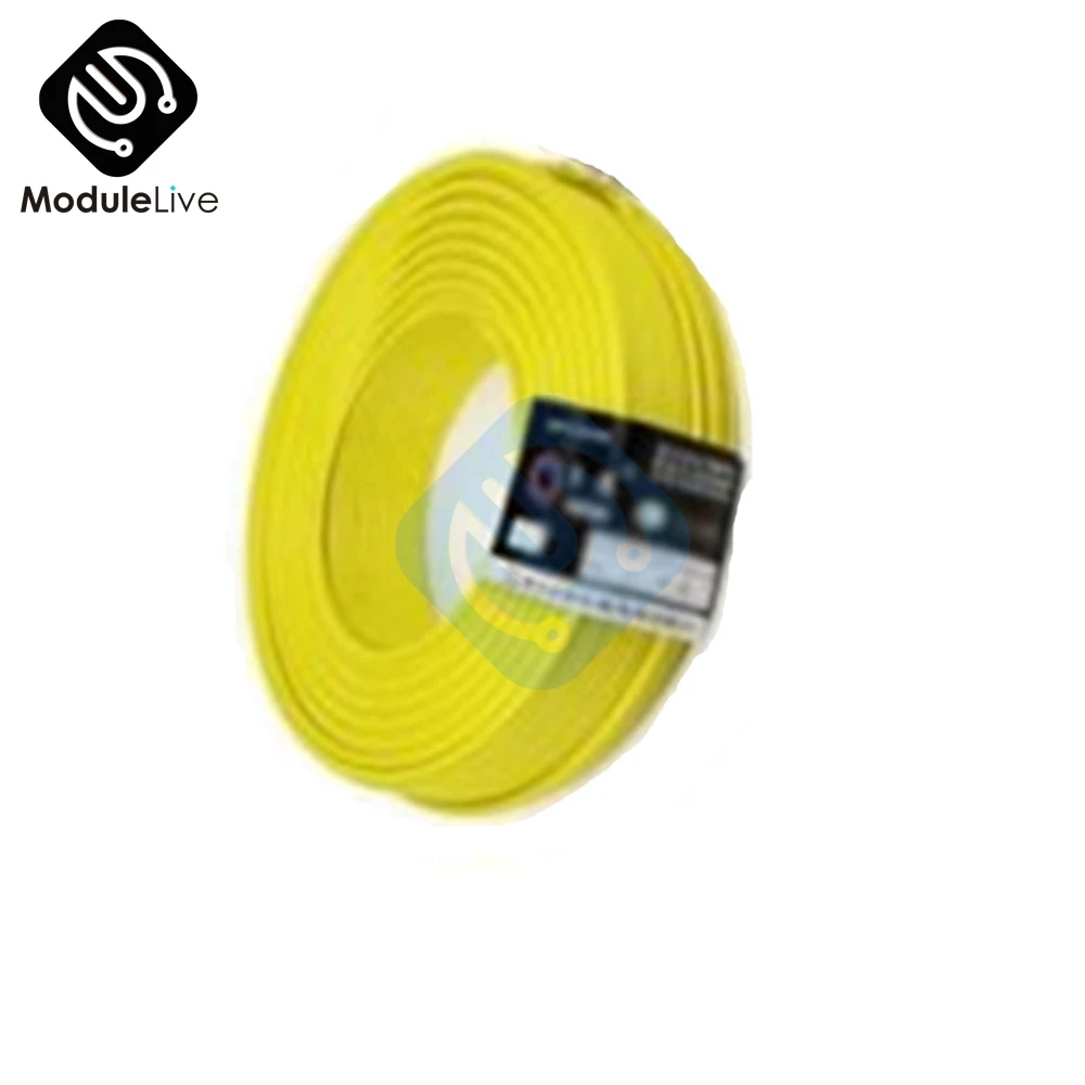 

Stranded of YELLOW 10M UL-1007 24AWG Hook-up Wire 80C / 300V Cord DIY Electrical Flexible