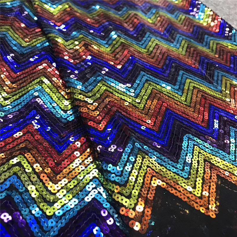 

Colorful sequins embroiderd lace fabric H-120814 with sequins beautiful Nigerian sequins lace fabric for party dress