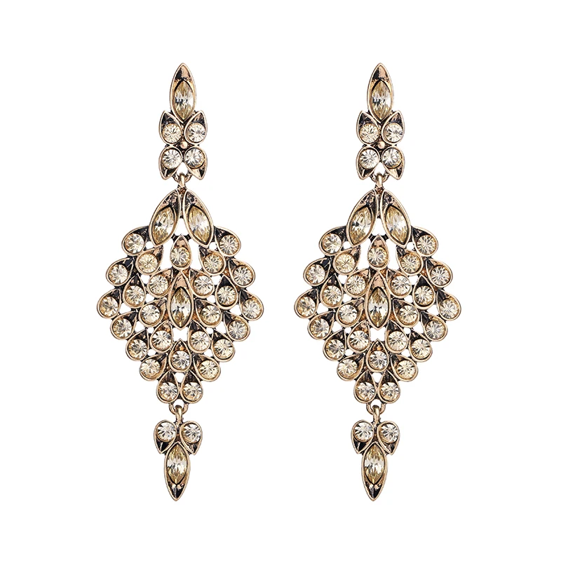 Luxury Crystal Chunky Party Earrings Women Fashion Costume