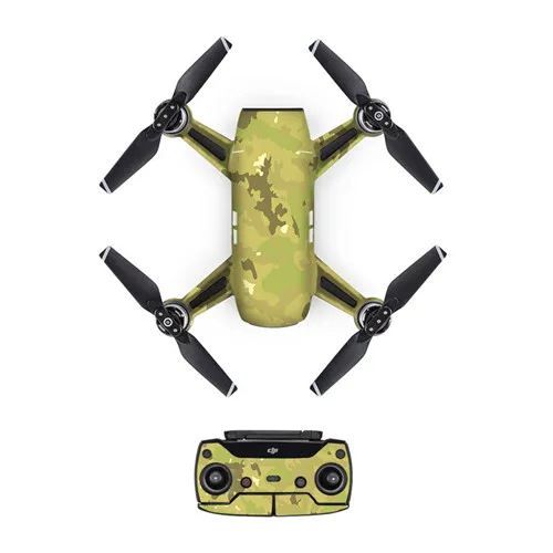 YSDJS0017 Камуфляж DJI Мавик Spark Стикеры s Батарея наклейка пульта дистанционного управления кожи полный набор Drone тела Стикеры для DJI Spark виниловое покрытие - Цвет: YSDJS0017