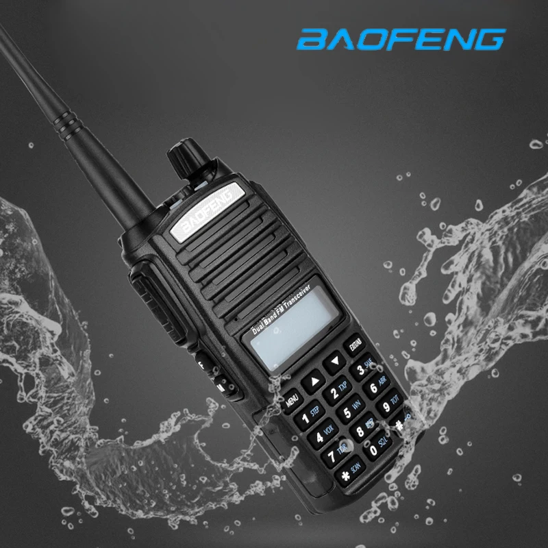 BaoFeng Walkie Talkie UV 82 Двухдиапазонная 5 Вт двухсторонняя радиоприемопередатчик безопасность флотом для путешествий на открытом воздухе рация Transp 10 км 20