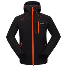 Mount Conquer Men Hiking Jacket Softshell Jacket FleeceThermal Jacket Outdoor Jacket Male Hard-Wearing Thermal Camping Cycling