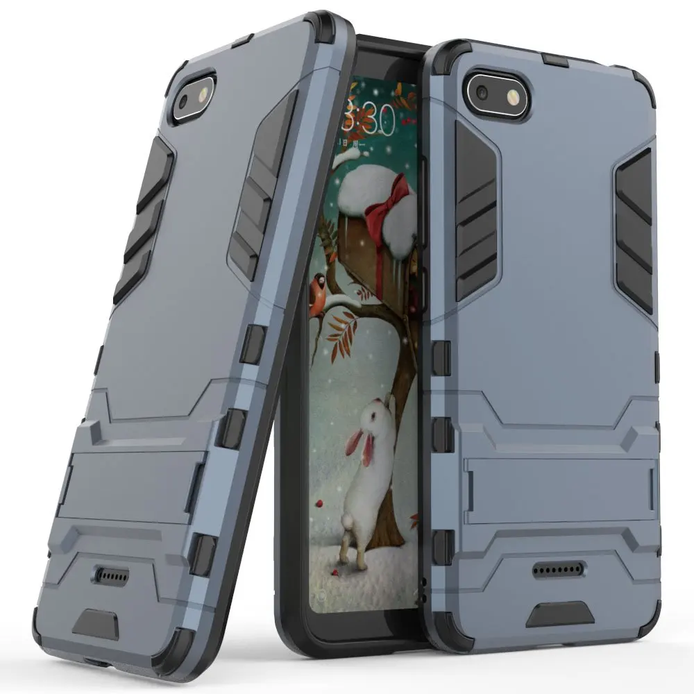 phone case xiaomi redmi 6a rubber robot armor bumper shockproof holder cover for xiaomi redmi 6a case for xiaomi redmi 6a