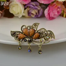 JINSE винтажные Элегантные Заколки для волос в форме цветов и