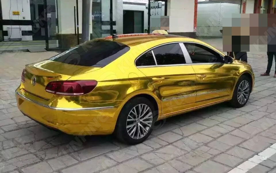 Автомобильный Стайлинг Обёрточная бумага хром золото Автомобильная виниловая