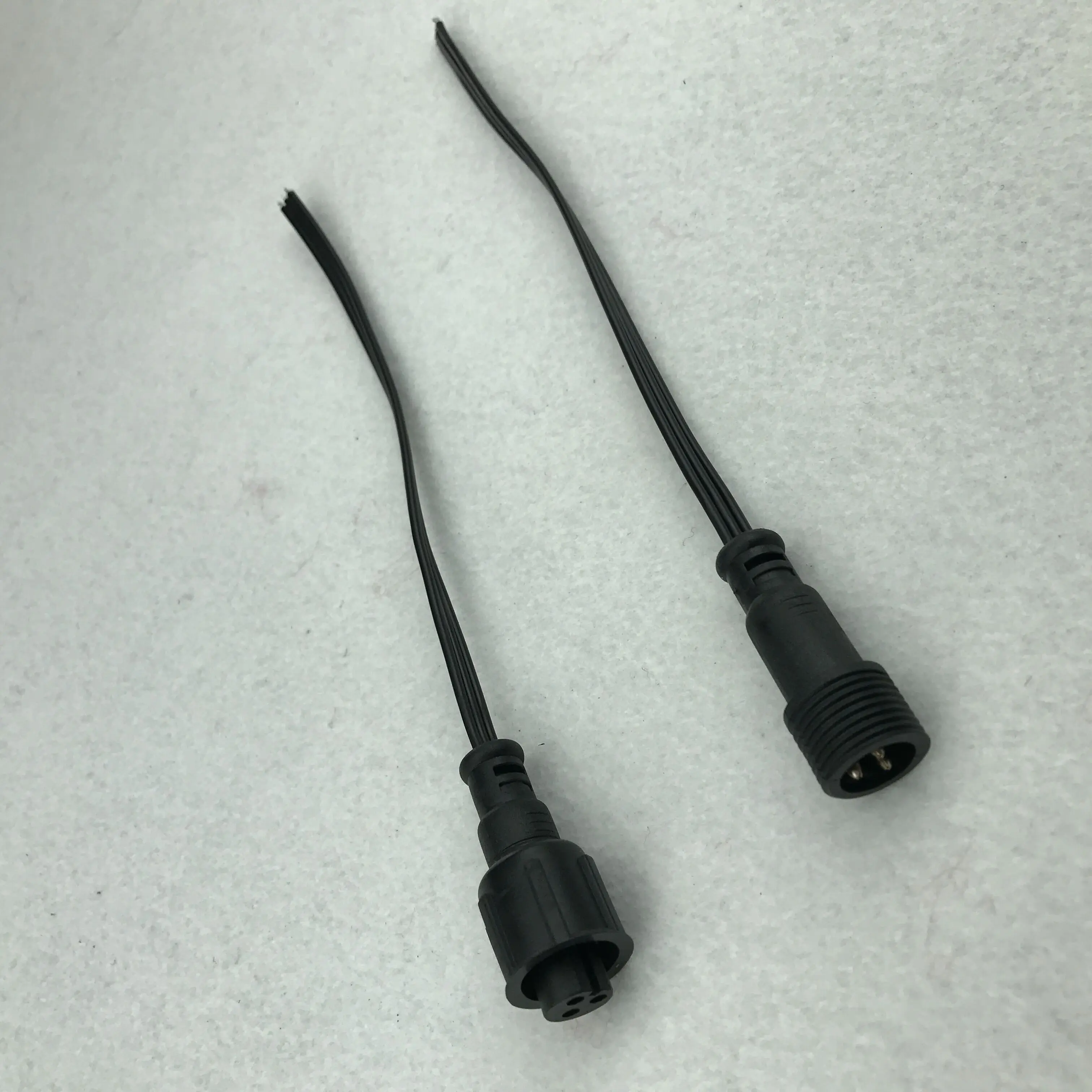 Плоский провод 18AWG xConnect трехжильный черный водонепроницаемый 20 см в длину каждый