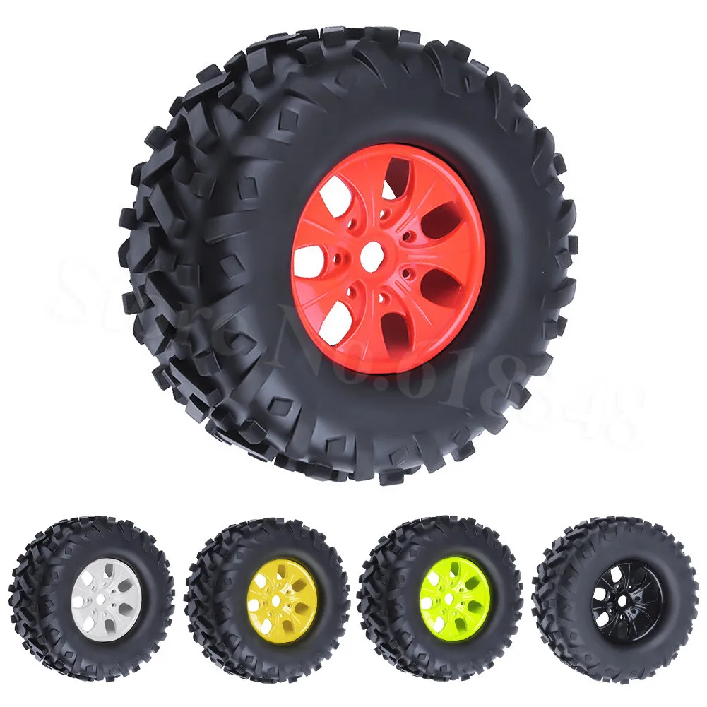 

4pcs RC 17mm Hex Tires & Wheel Rims 170x85mm Foam Inserts for 1/8 Monster Truck Bigfoot Tyre HPI TRAXXAS Himoto HSP Baja 5B