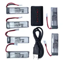 Li-Polymère Batterie 3.7 V 500 mAh Li-Polymère Batterie + Un Six Chargeur Pour JJRC H37 RC Quadcopter Meilleur vendeur Haute qualité