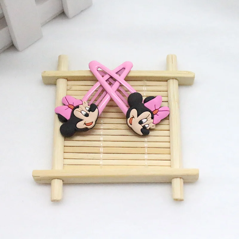 2pcs 26Styles Mickey Minne font b Baby b font Clip Hairpins Girls Barrettes Kids Headwear Multicolor