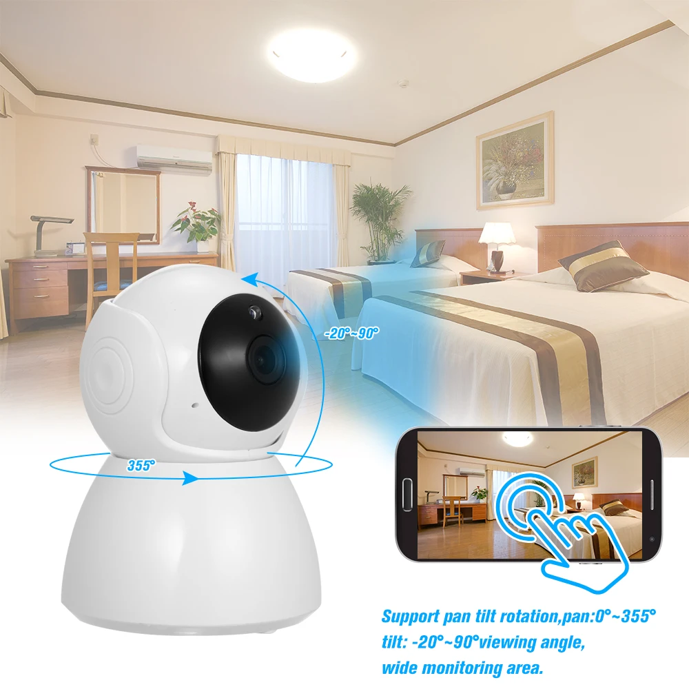 Беспроводная 720P комнатная камера безопасности WiFi домашняя ip наблюдения Детский
