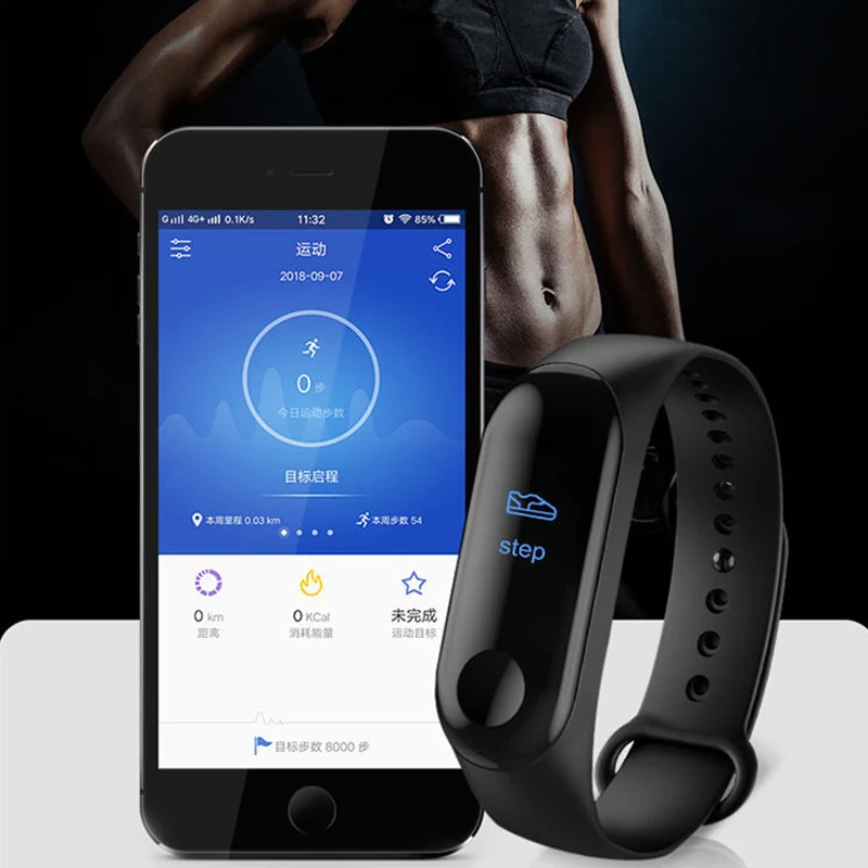 Новый монитор сердечного ритма устройство слежения за кровяным давлением Smartwatch