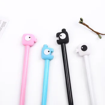 

40 pcs Korean creative stationery large-eyed couple pen round pole black neutral pen