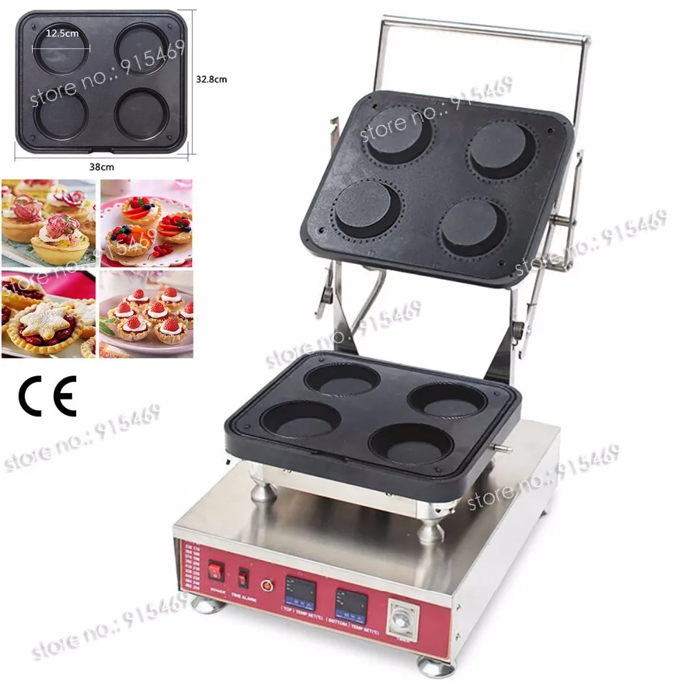 

Free Shipping 304 Stainless Steel Professional Electric Ice Cream Corn Tart Waffle Bowl Maker Machine With Removable Plate