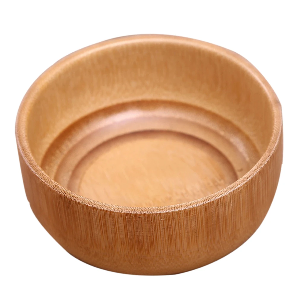 Китайское круглое натуральный ручная работа дерева бамбуковая миска Чай Миску Dip чаша посуда экологической Spice 4 дюйма