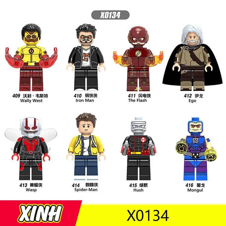 

Dc Superhero Wally West/Ego/Wasp/Hush/Mongul DIY Toys Minifigured Building Blocks Figure Bricks Compatible With Bela