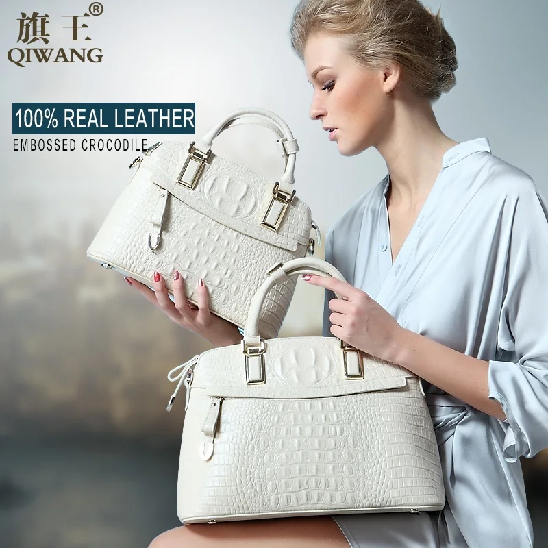 Qiwang Crocodile font b Women b font font b Bag b font Big font b Luxury