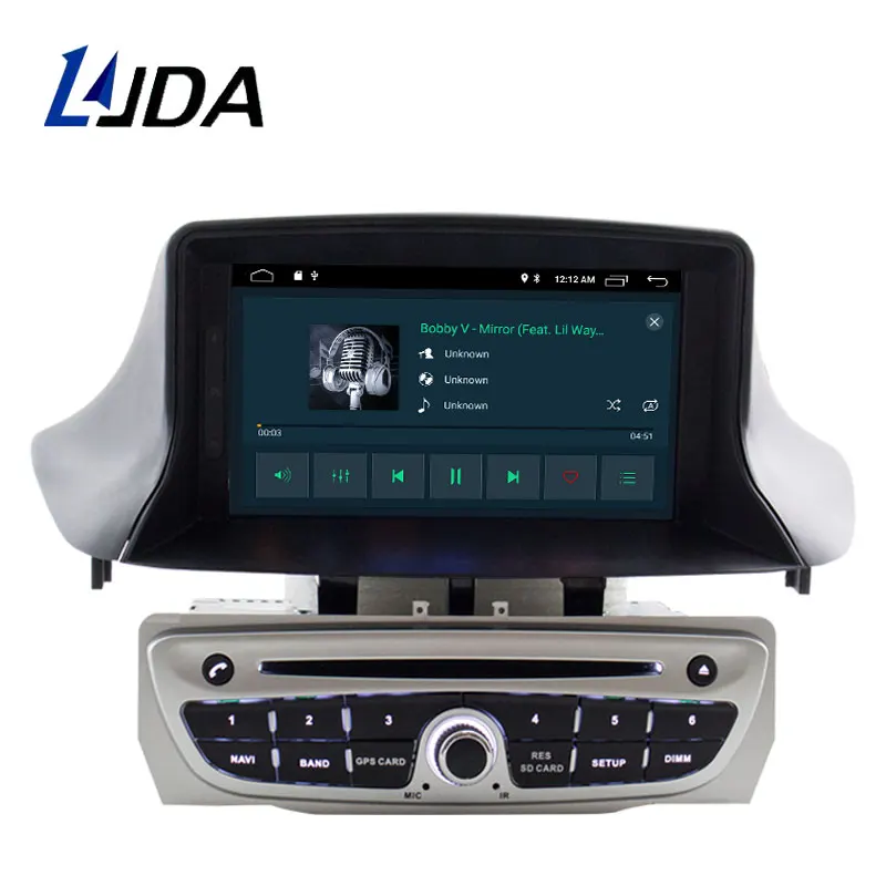 DSP Carplay 1 Din Android 10.0 Car DVD Player For Megane 3 Fluence 2009-2015 WIFI GPS Radio Multimedia Steering Wheel Stereo DSP