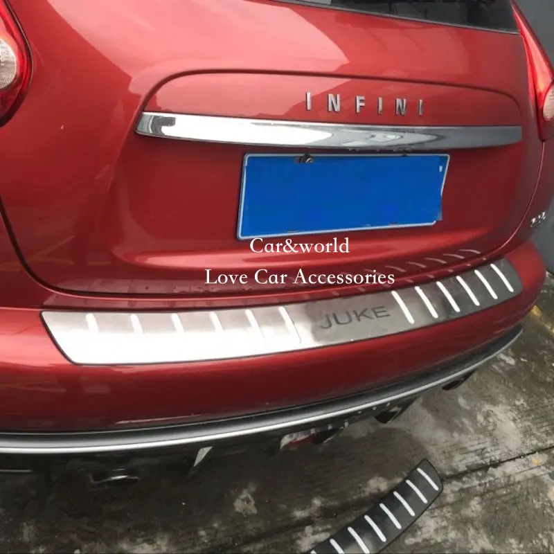 For Nissan Juke Rear Bumper Protector Tailgate Trunk Guard Cover 2010 to 2013 2014 2015 Stainless