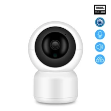 Hamrolte 1080P Wi-Fi камера PT Мини купольная камера с автоматическим отслеживанием движения двухстороннее аудио может храниться Детский Монитор Ycc365