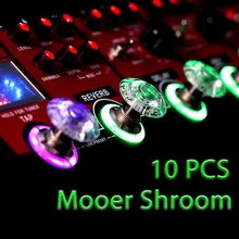 Mooer SHROOMS 10 piezas Footswitch Topper caramelo parachoques de plástico guitarra Pedal Protector