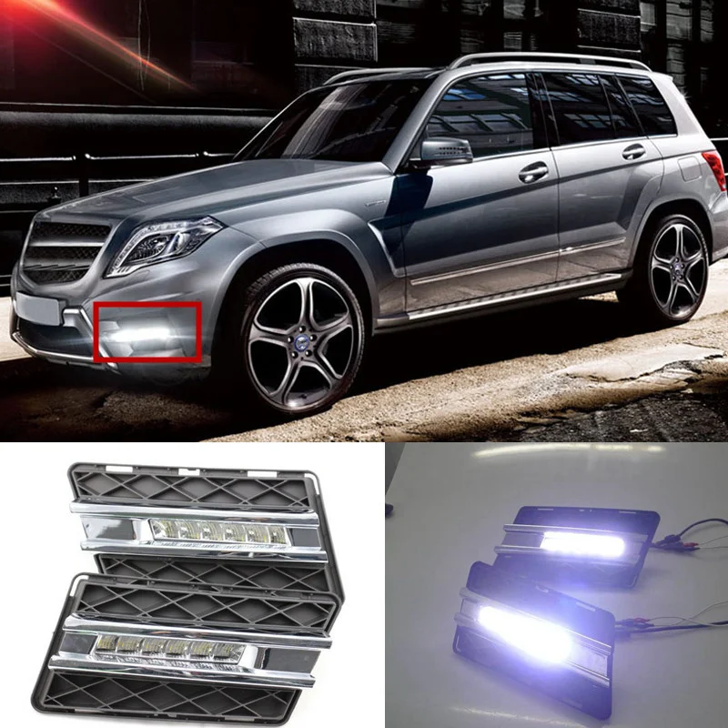 Pairr Белый светодиодный дневные ходовые огни DRL для Mercedes-Benz GLK 2010-2012 A