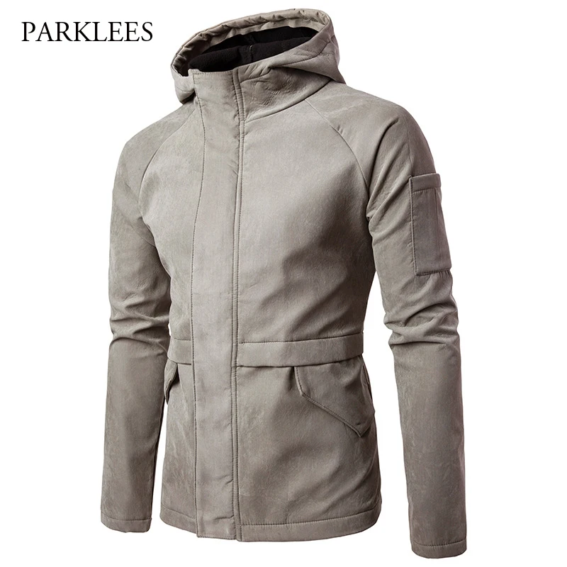 Brand Hooded Jacket Men 2017 Fashion Covered Zipper Pocket Varsity