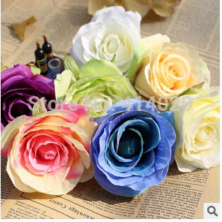 

200 Pcs/Lot 11CM Diameter Atificial Rose Flowers Head Shose Dress Decor Flower Home Wedding Decoration