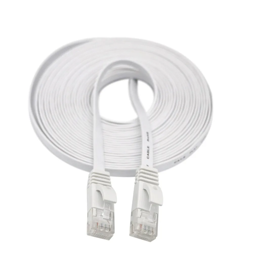 10pcs 1M CAT6 RJ45 Ethernet Network LAN Interne Cable Flat UTP Patch Router BLK