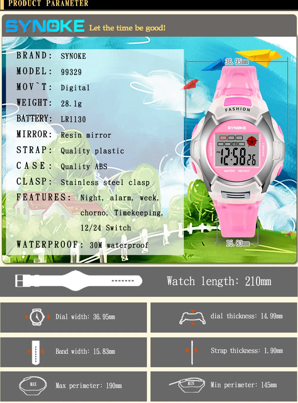 Детский водонепроницаемый светодиодный наручные часы с цифровым датом для мальчиков, подарки для детей, спортивные часы