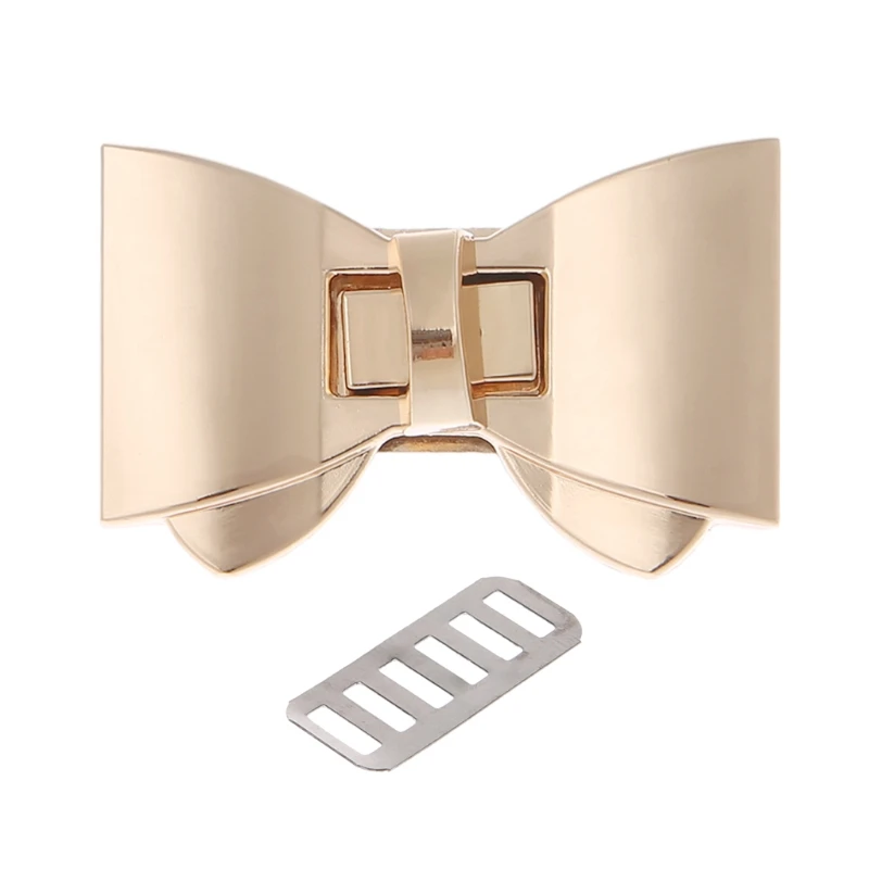 

Luxury Designer Bowknot Shape Clasp Turn Locks Twist Lock DIY Leather Handbag Bag Hardware Bags Accessories Gold THINKTHENDO