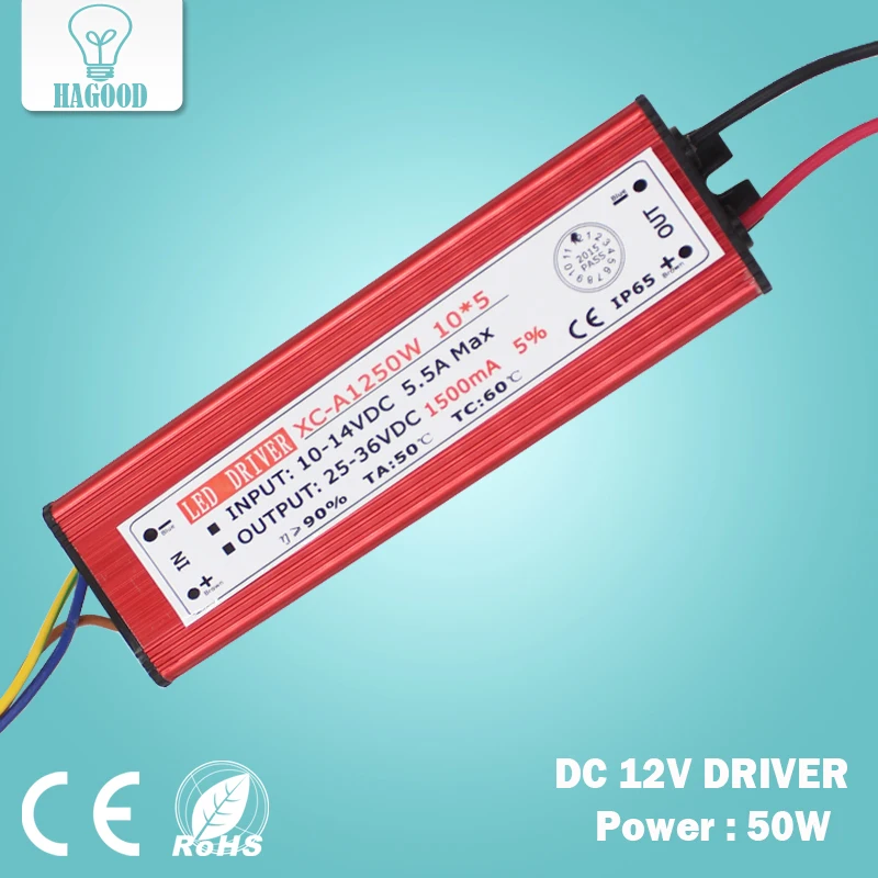 

DC12V 50W LED Driver Power Supply Waterproof IP65 High Quality Lighting Transformers Adapter for Led Strip / Flood / Lamp