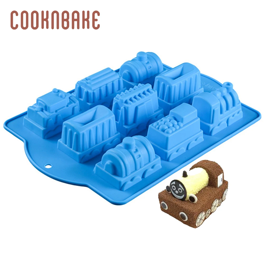 COOKNBAKE силиконовая форма для печенья поезда формы для духовки силиконовая пудинг jello форма для конфет форма для льда поезд торт выпечки модель