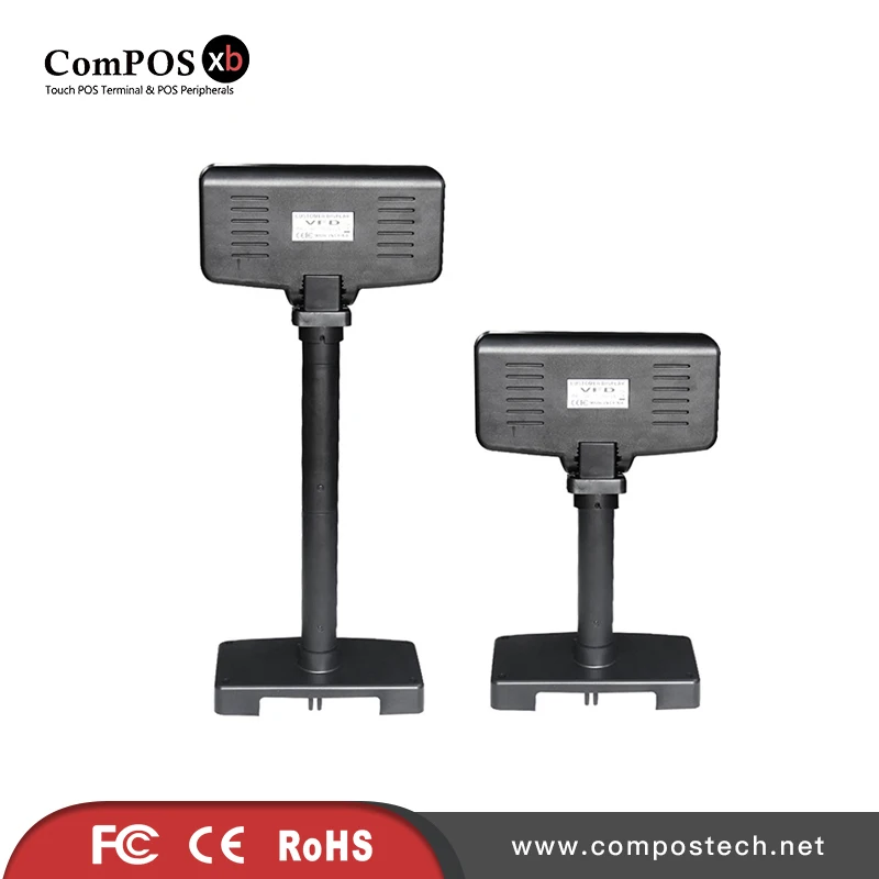 Высокое Качество POS периферийные VFD регулируемая высота POS клиент дисплей USB порт 2x20 символов VFD для розничной торговли