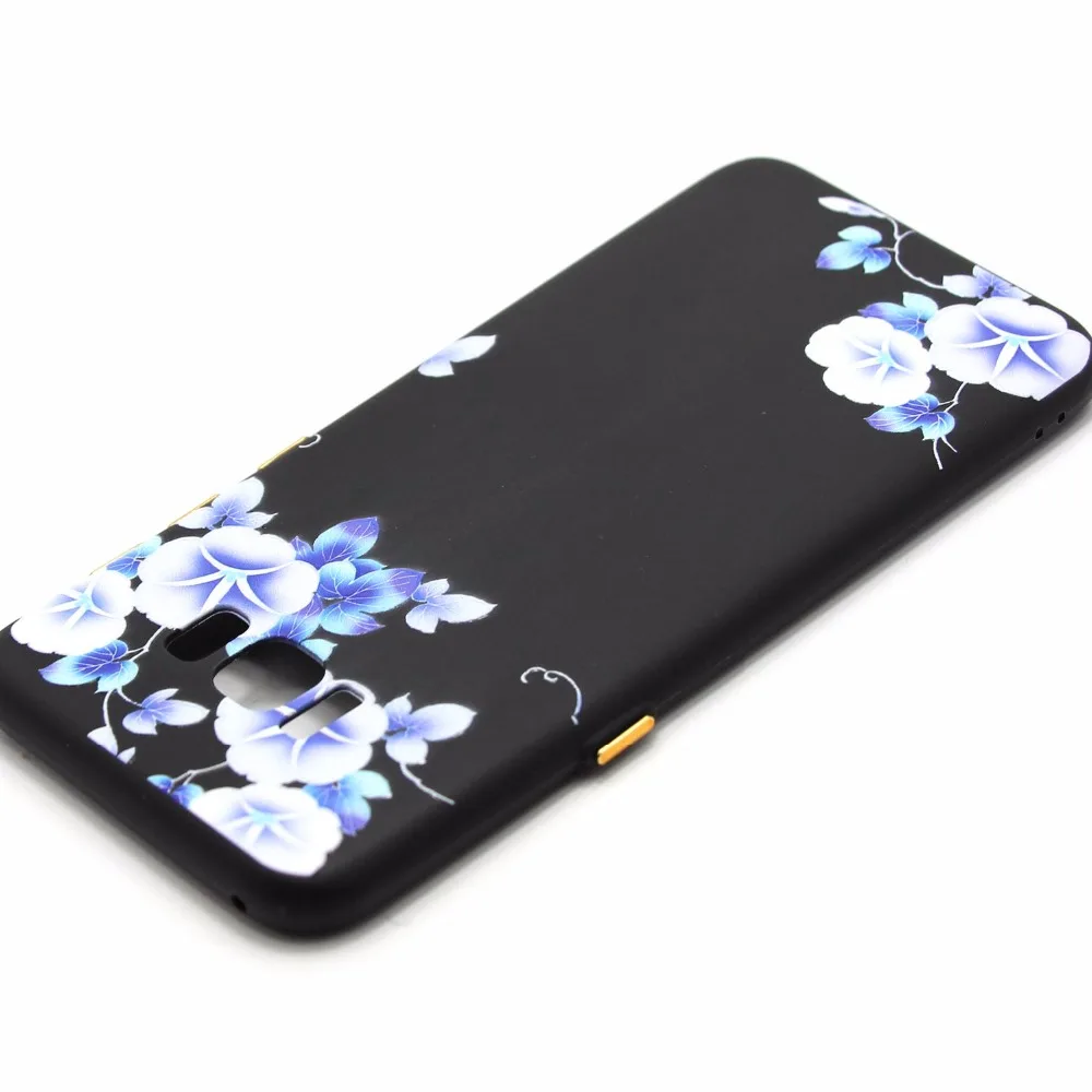 Для Samsung Galaxy S8 плюс Чехол мягкий чехол TPU цветок черный для S5 s6 S6 Edge S7 S7edge|case for samsung