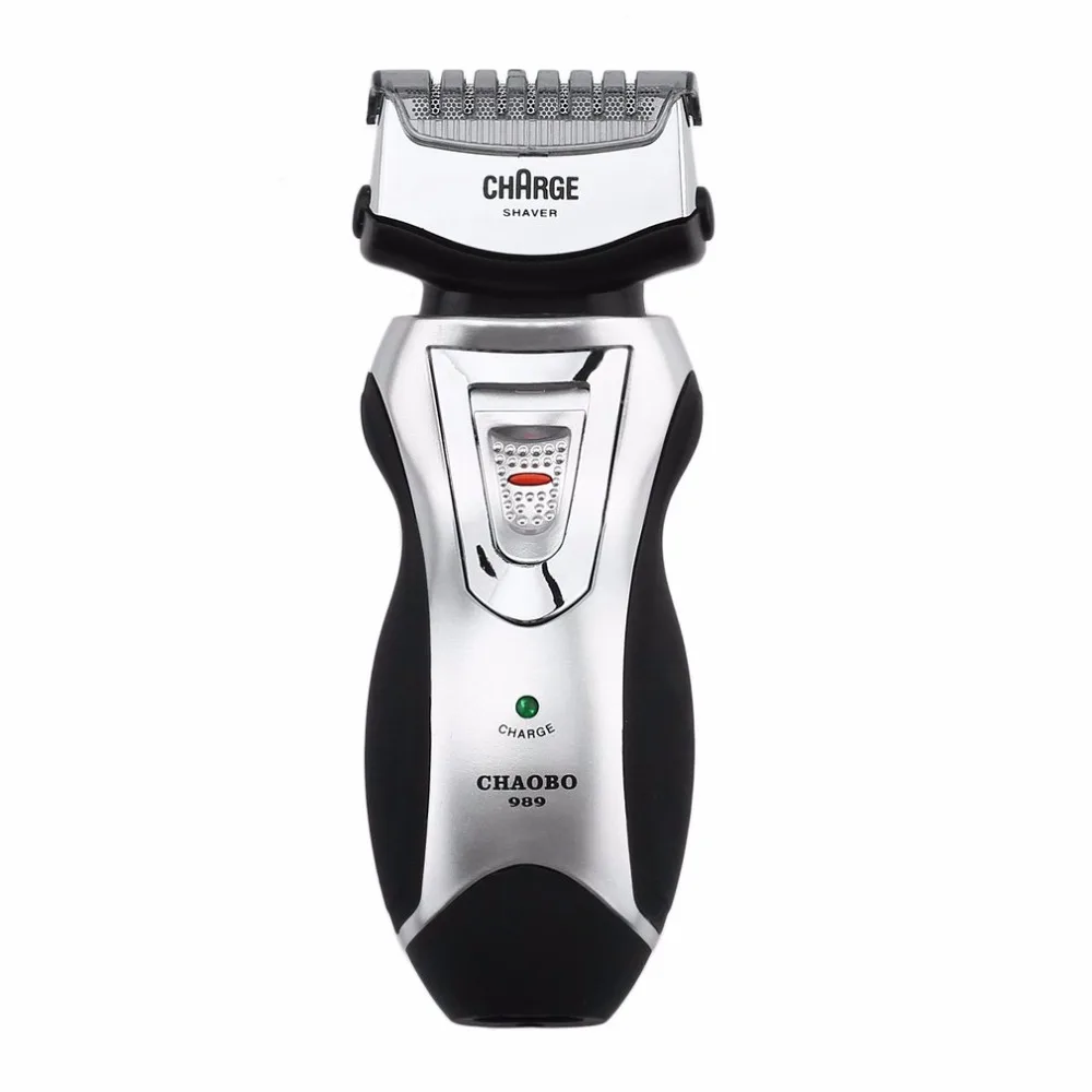 Men's Rechargeable Electric Shaver Double Blades Razor Groomer With