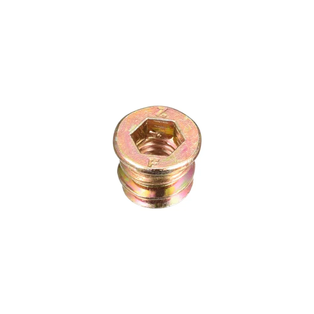 Uxcell 50 шт. M6x10mm деревянная мебель Интерфейс Шестигранная резьбовые вкладыши винты из углеродистой стали аксессуары