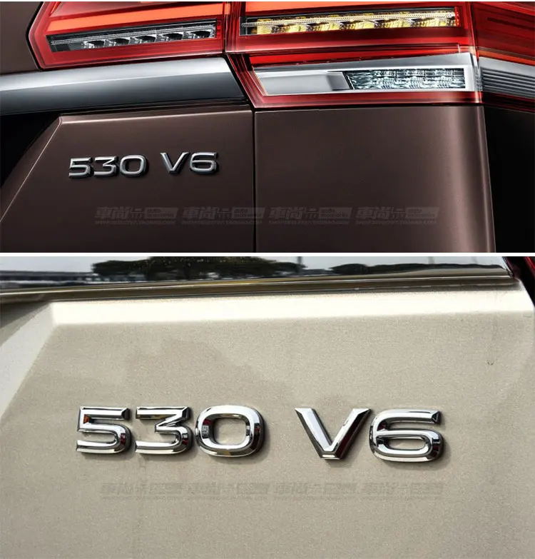 330 380 530 V6 TSI соска MONT отдельные цифры буквы хромированный металл цинкового эмблема для автомобильного стайлинга Стикеры багажник Ёмкость со значком для VW
