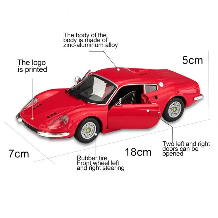 1:24 модель автомобиля игрушка Моделирование автомобиля Модель родстера подарки для детей FJ88