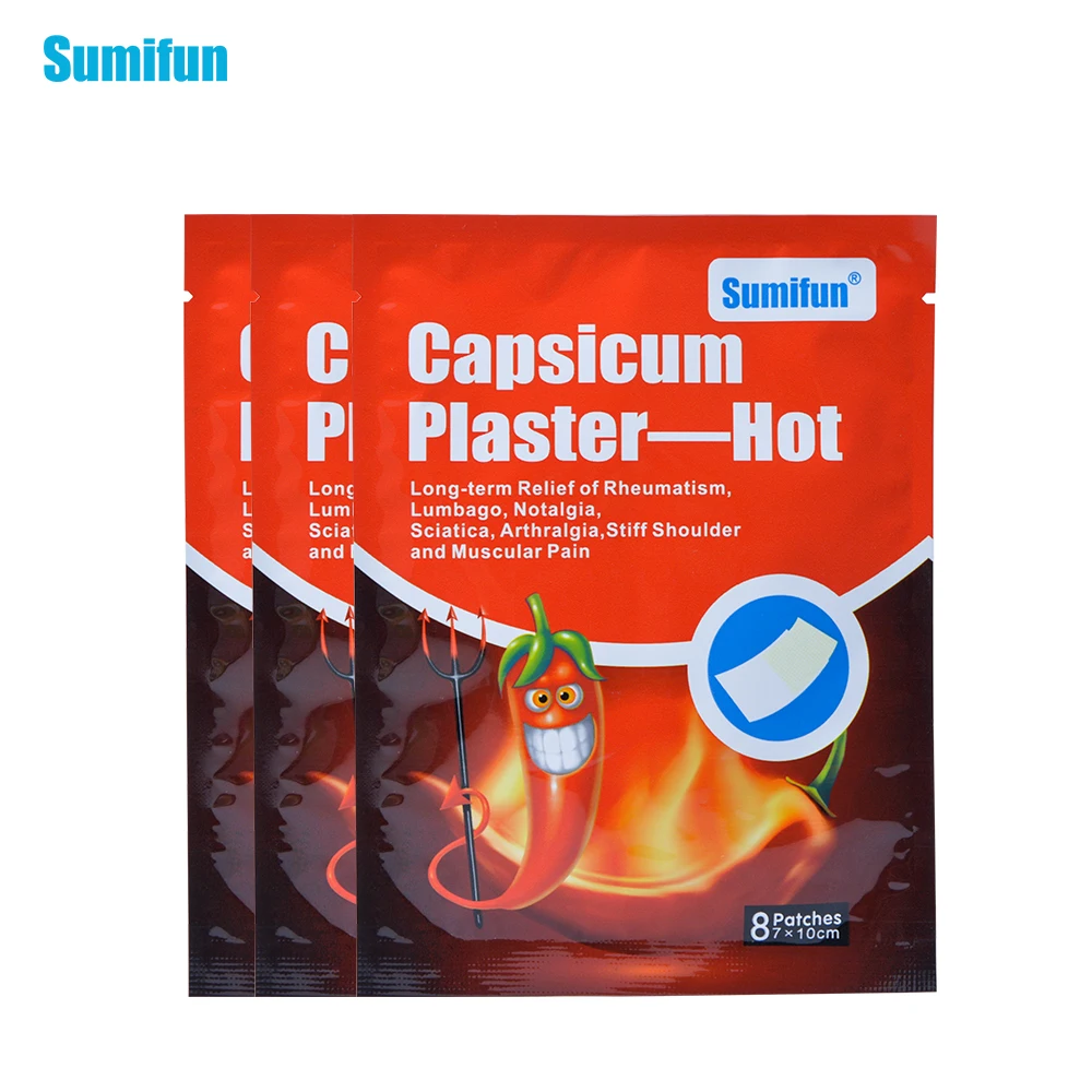 Sumifun 64Pcs Medical Pain Relief Patch for Joint/back/muscle Pain Rheumatism Pain Capsicum Plaster Massage Health Care D0675 sumifun 96pcs chinese herbal plaster pain reliving patch temporary relief health care medical of minor aches