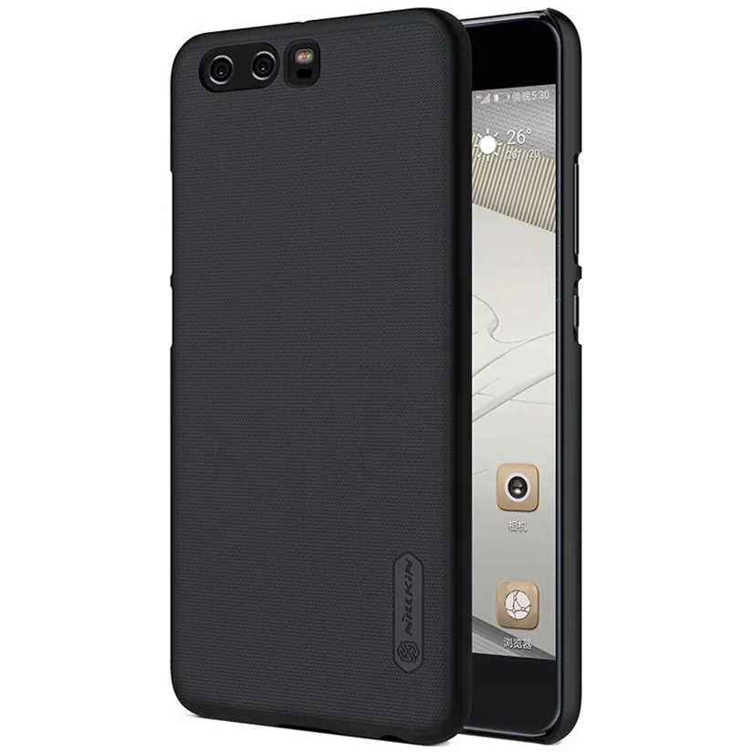 

For Huawei P10 Case P10+ Cover Nillkin Super Frosted Shield Hard PC Back Cover Protector Black Phone Case For Huawei P10 Plus