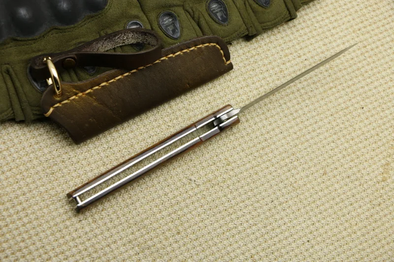 TIGEND портативный фруктовый нож M390 лезвие с деревянной ручкой складной нож медный подшипник охотничий лагерь карманный нож для выживания EDC инструмент резак