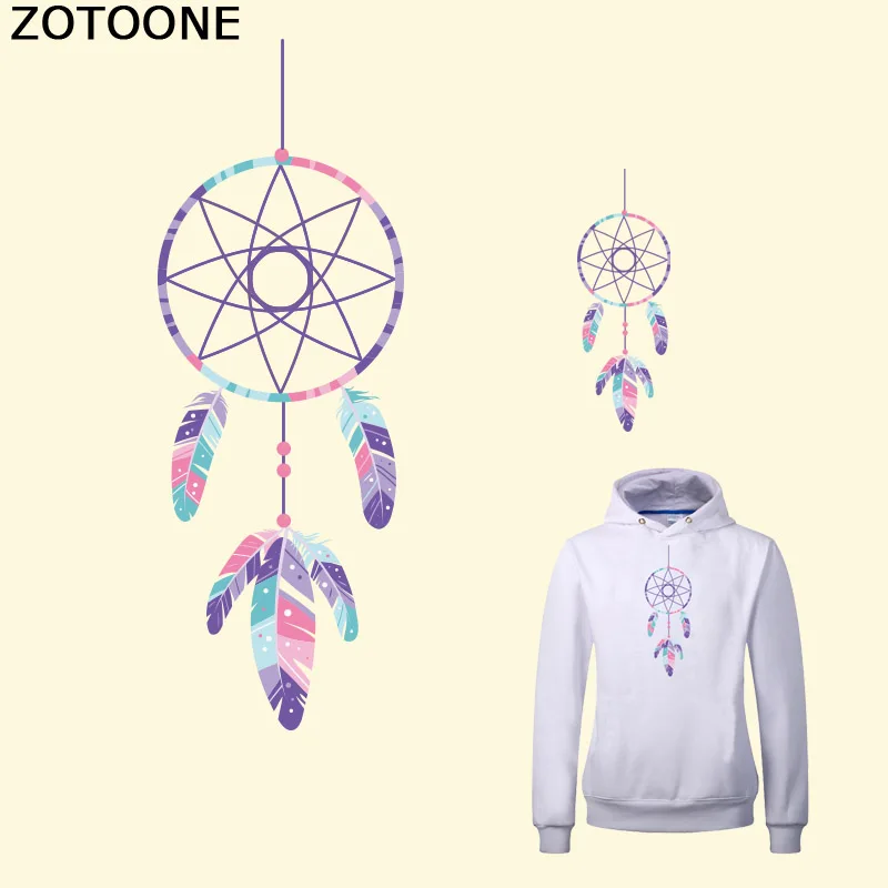 

ZOTOONE Dreamcatcher Patch Iron on A-level Patches Heat Transfer Pyrography for DIY Clothes T-Shirt Bags Decoration Printing C