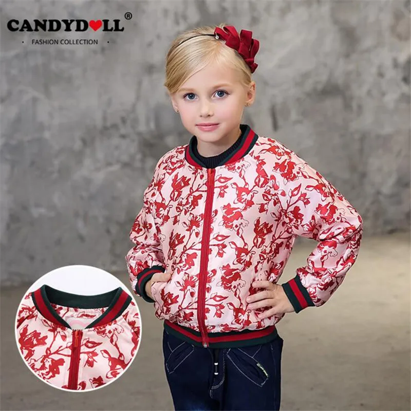 CANDYDOLL 2017 Spring/Autumn Children Clothing Girls Jacket Baseball Jacket Kids Clothes Infant