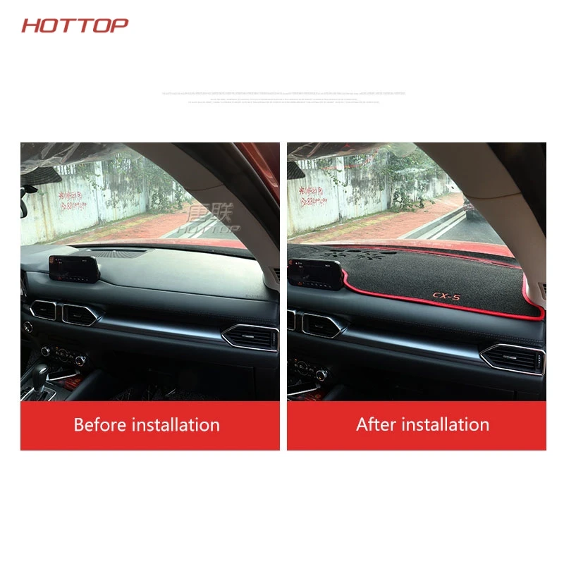 Коврик для приборной панели Topunion чехол Солнцезащитный ковер Mazda CX 5 CX5 MK2 2017 2018 2nd